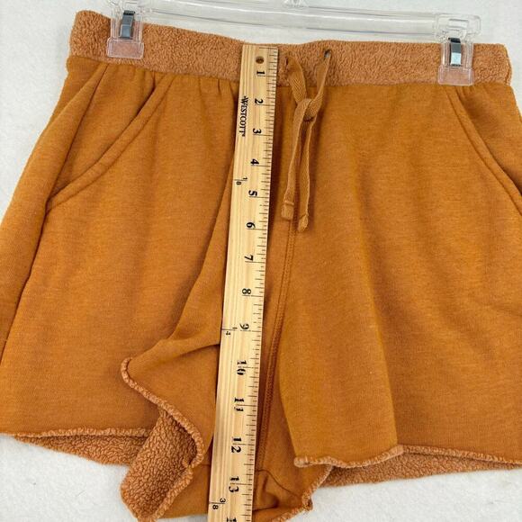Intimately Free People Lounge Shorts Size S Burnt Orange Pull On Sweat Fleece - Picture 7 of 9